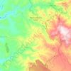 Mappa topografica Meana Sardo, altitudine, rilievo