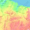 Mappa topografica Maranhão, altitudine, rilievo