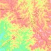 Mappa topografica Lageado de Araçaíba, altitudine, rilievo