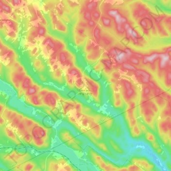 Mappa topografica Saint-Jean-de-la-Lande, altitudine, rilievo