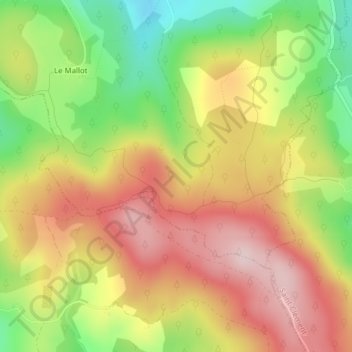 Mappa topografica 03250, altitudine, rilievo