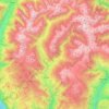 Mappa topografica Sarentino, altitudine, rilievo