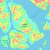 Mappa topografica Mitkof Island, altitudine, rilievo