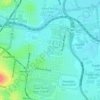 Mappa topografica Hendra, altitudine, rilievo