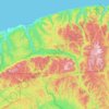 Mappa topografica Parc national de la Gaspésie, altitudine, rilievo