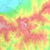Mappa topografica городское поселение Новосемейкино, altitudine, rilievo