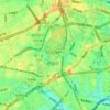 Mappa topografica Shibuya, altitudine, rilievo