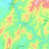 Mappa topografica 涔天河水库, altitudine, rilievo