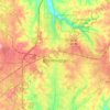 Mappa topografica Bloomington, altitudine, rilievo