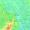 Mappa topografica Central Delhi, altitudine, rilievo