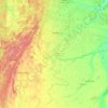 Mappa topografica Челябинская область, altitudine, rilievo