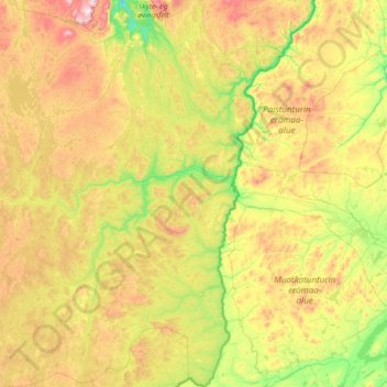 Mappa topografica Karasjok, altitudine, rilievo