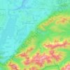 Mappa topografica Halblech, altitudine, rilievo