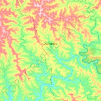 Mappa topografica Quilombo, altitudine, rilievo