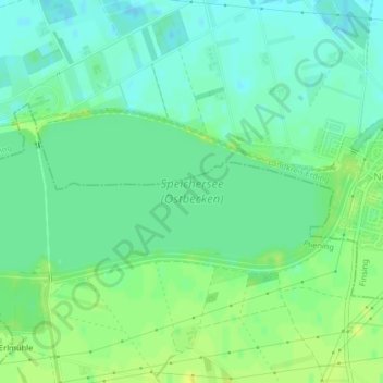 Mappa topografica Speichersee (Ostbecken), altitudine, rilievo