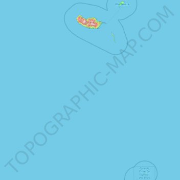 Mappa topografica Madeira, altitudine, rilievo
