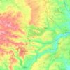 Mappa topografica Rutland, altitudine, rilievo