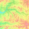 Mappa topografica Eau Claire County, altitudine, rilievo