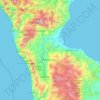 Mappa topografica Cosenza, altitudine, rilievo