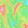 Mappa topografica Piatra Craiului, altitudine, rilievo