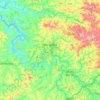 Mappa topografica Varginha, altitudine, rilievo