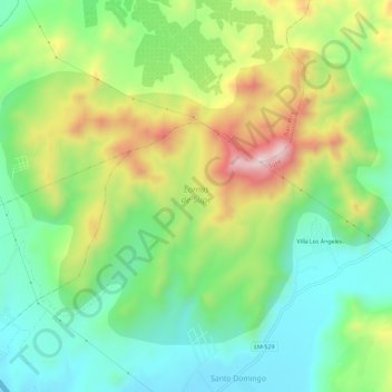 Mappa topografica Lomas de Supe, altitudine, rilievo