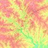 Mappa topografica Athens-Clarke County Unified Government, altitudine, rilievo