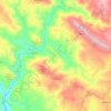 Mappa topografica Ervedosa, altitudine, rilievo