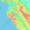 Mappa topografica Monterey County, altitudine, rilievo