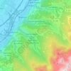 Mappa topografica Laval-en-Belledonne, altitudine, rilievo