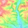 Mappa topografica Washfield, altitudine, rilievo