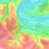 Mappa topografica Rosny-sur-Seine, altitudine, rilievo