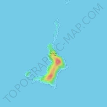 Mappa topografica Ilha das Couves, altitudine, rilievo