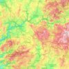 Mappa topografica Ourense, altitudine, rilievo