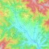 Mappa topografica Poppi, altitudine, rilievo