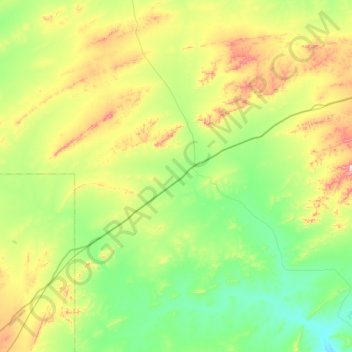 Mappa topografica Yunta, altitudine, rilievo