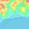 Mappa topografica Riva Ligure, altitudine, rilievo