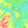 Mappa topografica Gateshead, altitudine, rilievo
