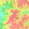 Mappa topografica Holly Springs, altitudine, rilievo