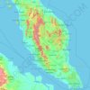 Mappa topografica Malaysia - Kuala Lumpur Timezone, altitudine, rilievo
