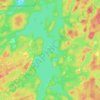 Mappa topografica Cygnet Lake, altitudine, rilievo