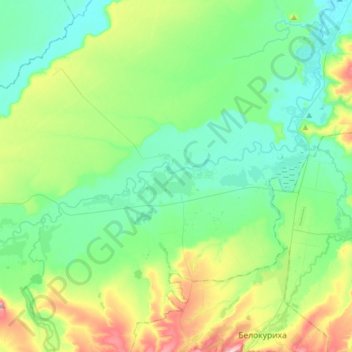 Mappa topografica Новотырышкинский сельсовет, altitudine, rilievo