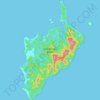 Mappa topografica Little Nicobar Island, altitudine, rilievo
