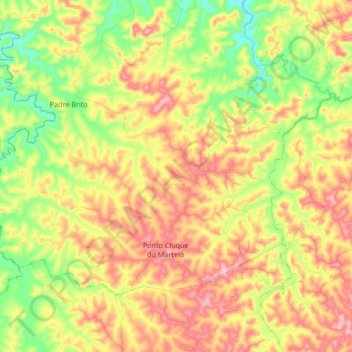 Mappa topografica Ponto Chique do Martelo, altitudine, rilievo