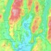 Mappa topografica Colton, altitudine, rilievo