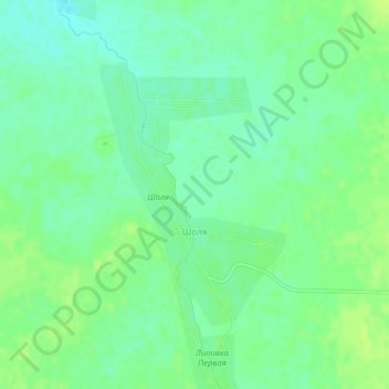 Mappa topografica Шоля, altitudine, rilievo