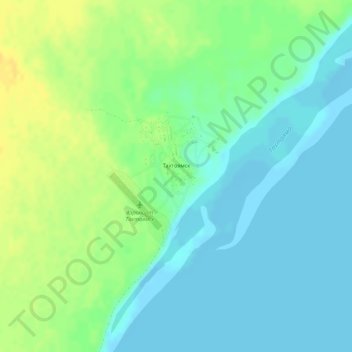 Mappa topografica Тахтоямск, altitudine, rilievo
