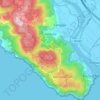 Mappa topografica Ameglia, altitudine, rilievo