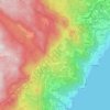Mappa topografica Pogliane del Carnaro, altitudine, rilievo
