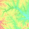 Mappa topografica Camp County, altitudine, rilievo